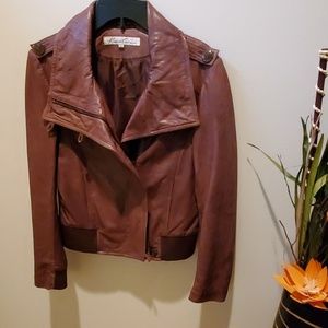 Kenneth Cole Leather Jacket brown